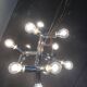 Atomic 12 HL suspension light in Espace style, mid-20th century, Austrian, by J.T. Kalmar, 1960s.