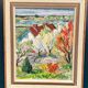 Original Swedish Oil On Panel – “Landskap Med Hus” By Birgitta Högsell – Signed – Vintage & Framed
