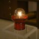 Red ceramic table lamp by Guillerme and Chambron 1980s