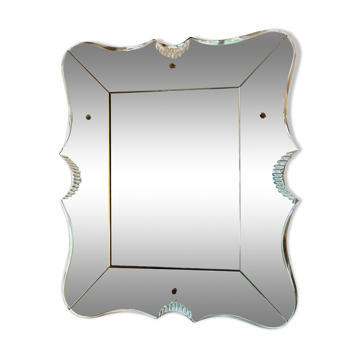 Venetian MIRROR in Murano beveled glass, Vintage