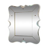 Venetian MIRROR in Murano beveled glass, Vintage