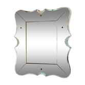 MIROIR Vénitien en verre biseauté Murano, Vintage