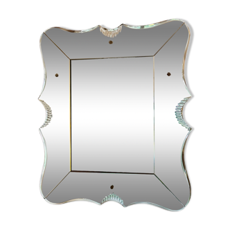 Venetian MIRROR in Murano beveled glass, Vintage