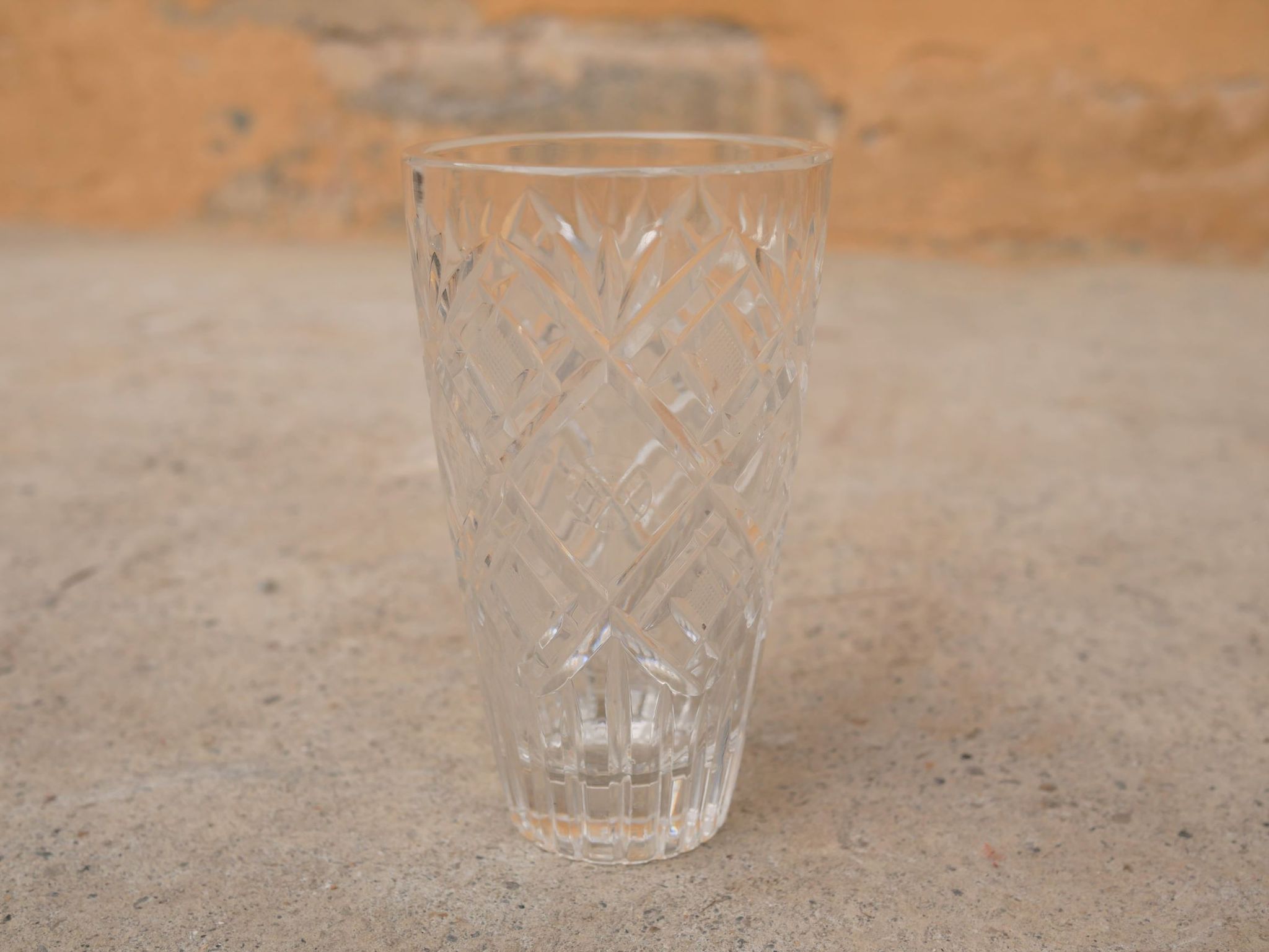 Vintage vase in cut crystal