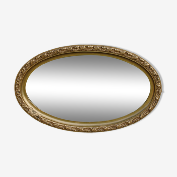 Miroir ancien ovale biseauté