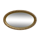 Bevelled oval antique mirror