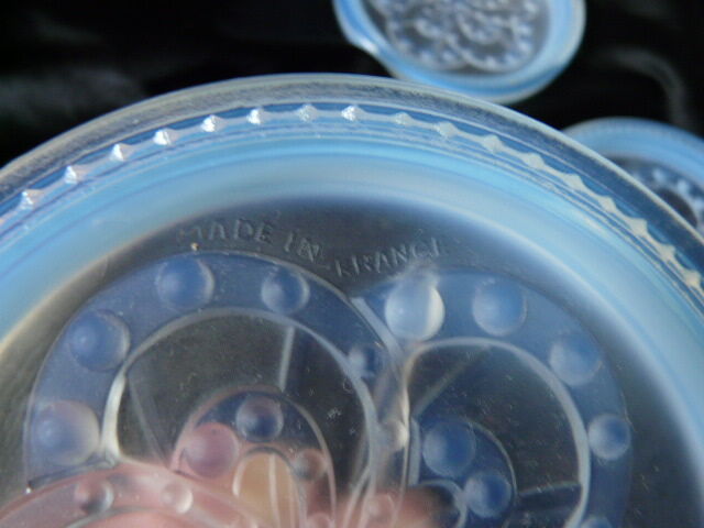 3 Blue Blue Pressed Pressed Molded Glass Bottle Bottom