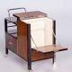 Czech Art Deco Trolley Walnut and Chrome-Plated Steel from Thonet, 1930s
