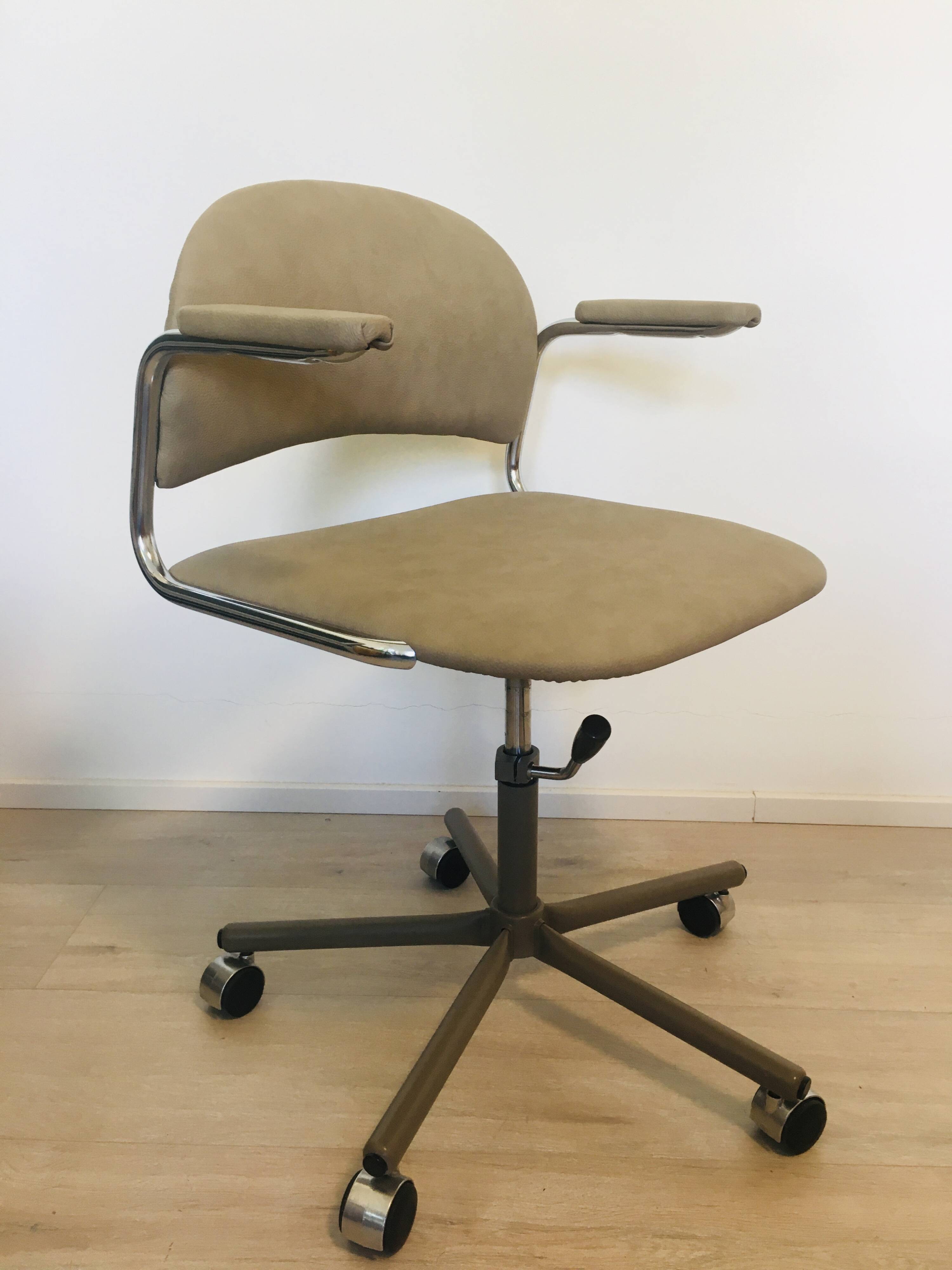 Vintage Biege Office Arm Chair from Kovona Model K-107, Czechoslovakia 1970’s