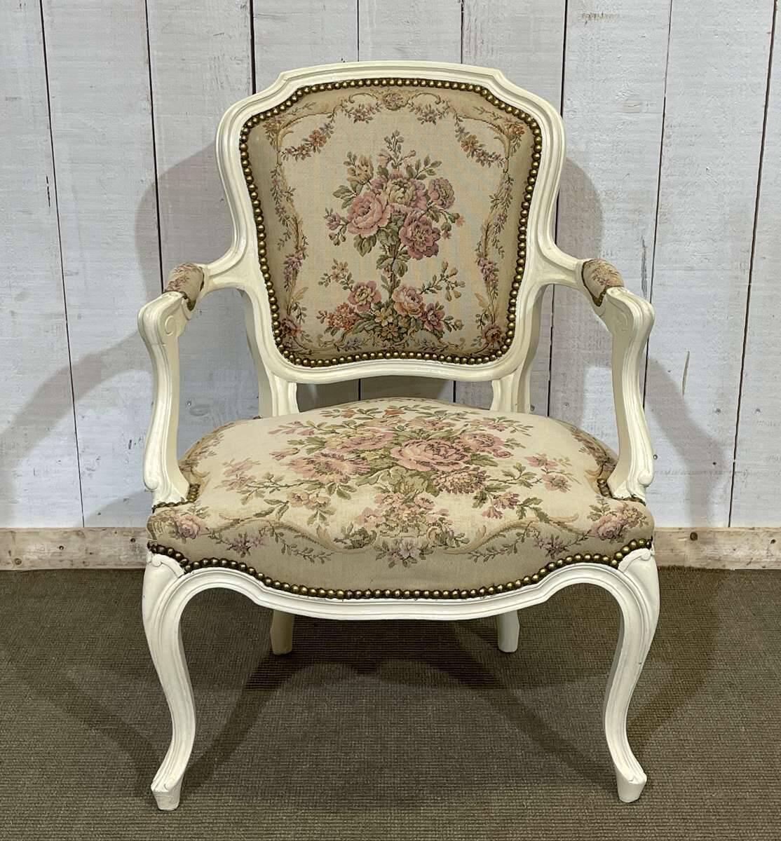 1970s Louis XV style cabriolet armchair
