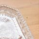 Square tray in Bohemian crystal, hand carved.