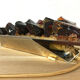 Glass and brass wall sconce, 1970