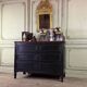 Louis XVI chest of drawers in black patinated oak, 18th century