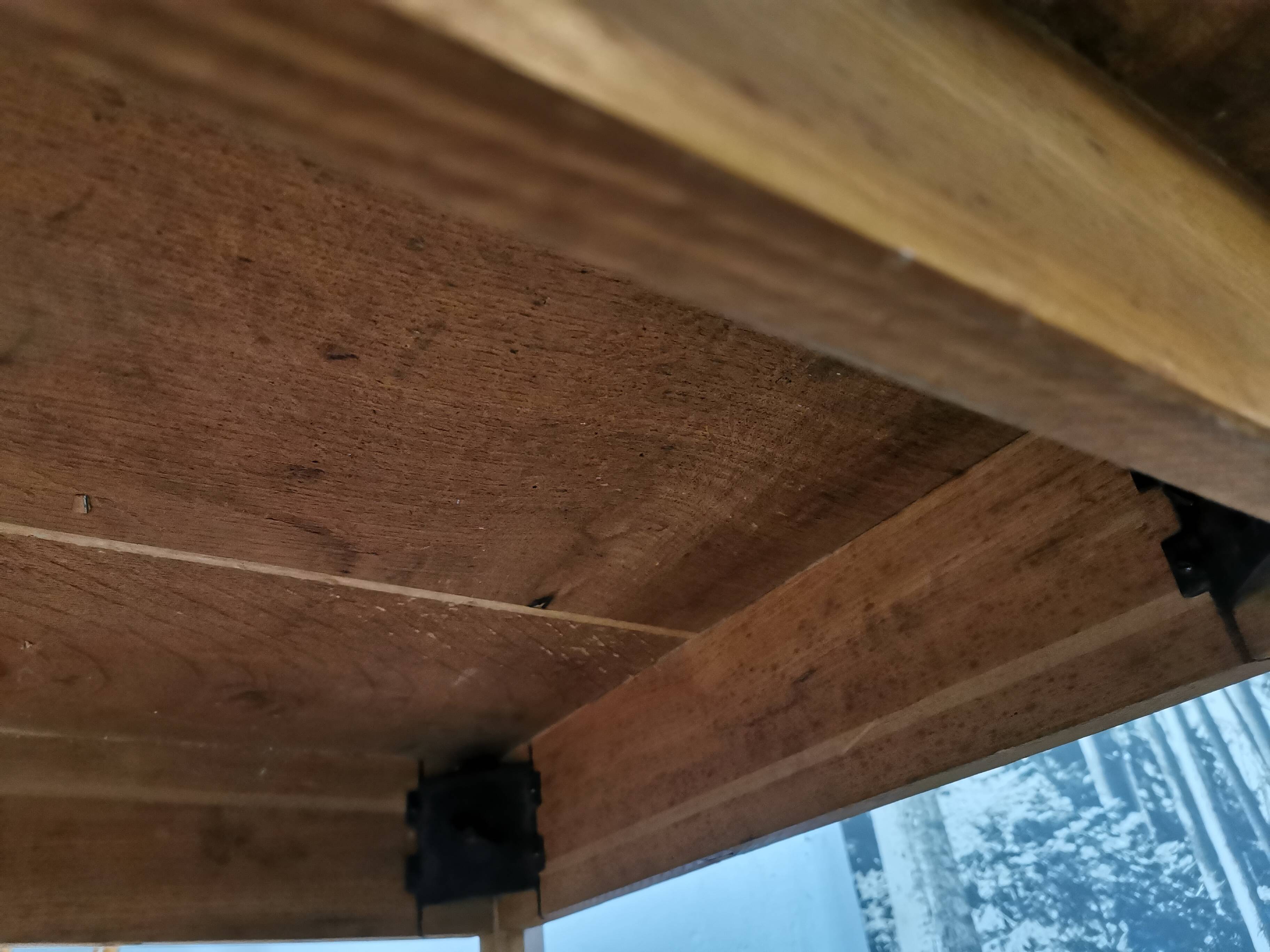 Square dining table, wood and formica, 1960s