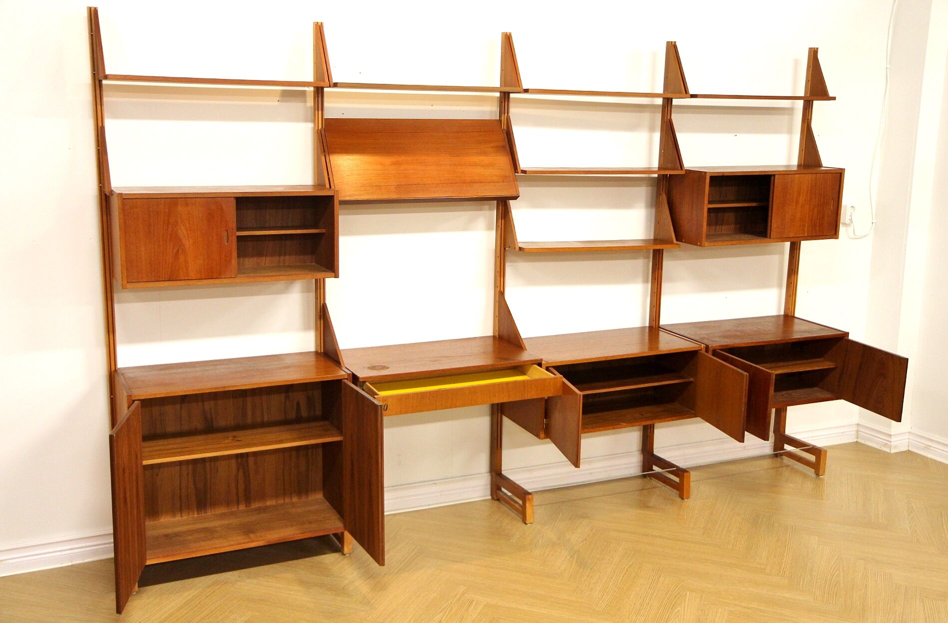 Teak "system" library, sweden, 1960