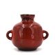 Blood red ceramic vase with handles by Max Idlas, 1960s.