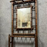Coat rack with Chinese style bamboo umbrella stand circa 1880