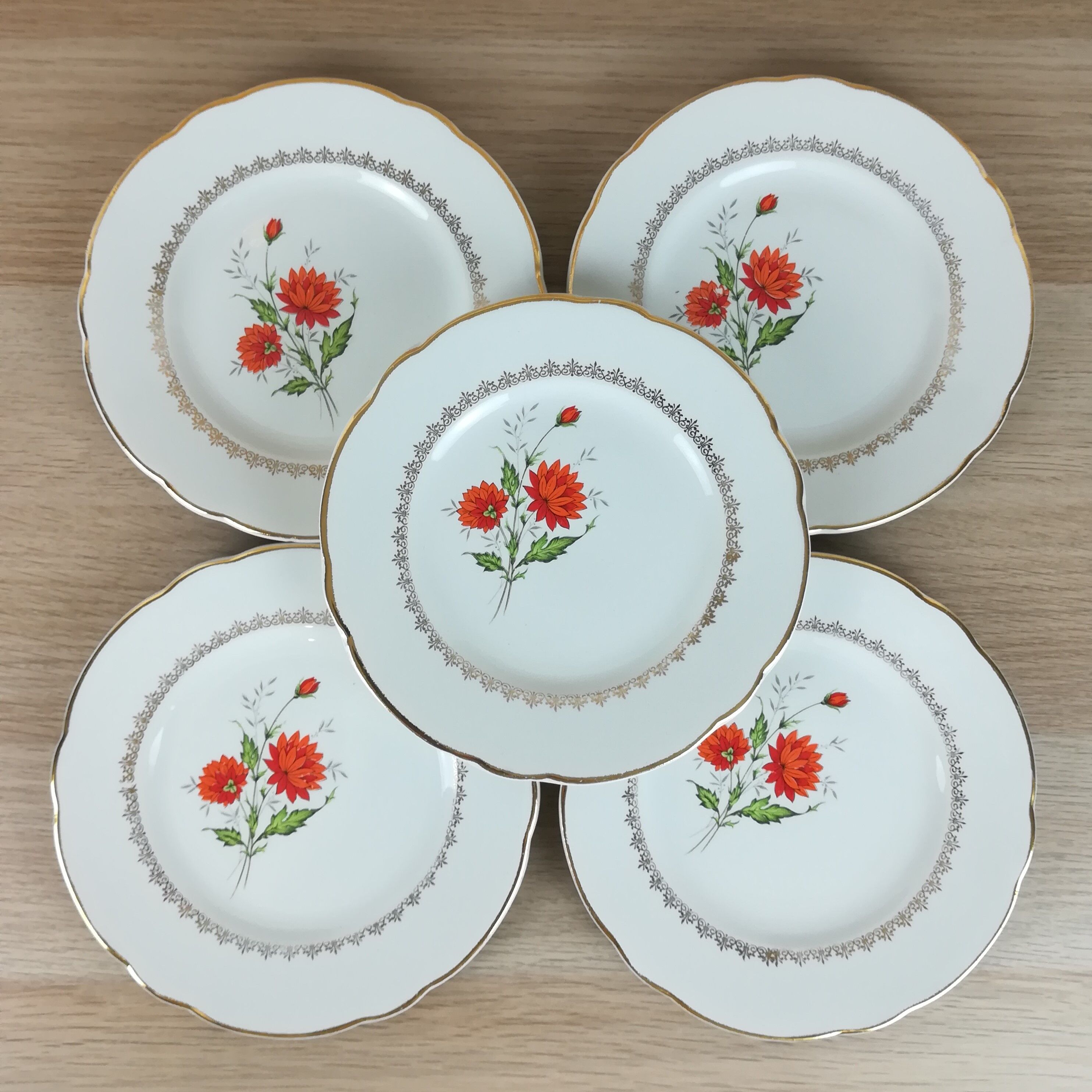 5 dessert plates Lunéville Badonviller