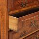Antique baroque walnut chest of drawers with 4 drawers, 18th century.