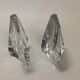 Pair of Daum crystal book ends, stamped
