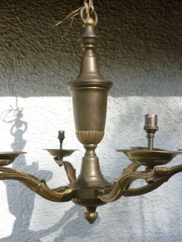 Lustre ancien en cuivre et laiton