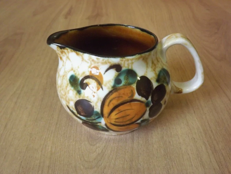 Vintage Boch La Louvière Corfou Collection 3-Piece Coffee Pot Bowl Jug Set