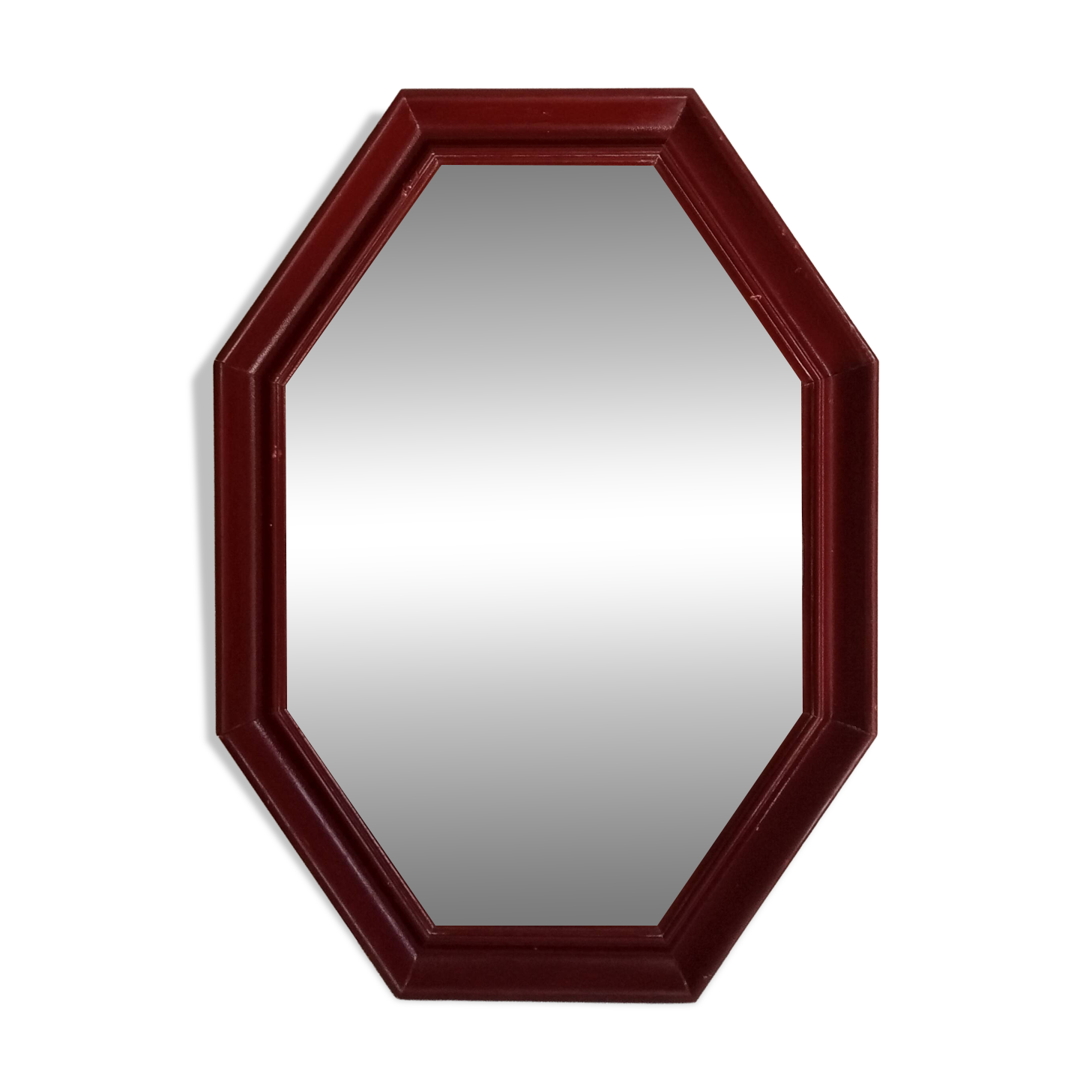 Miroir octogonale art déco en bois massif