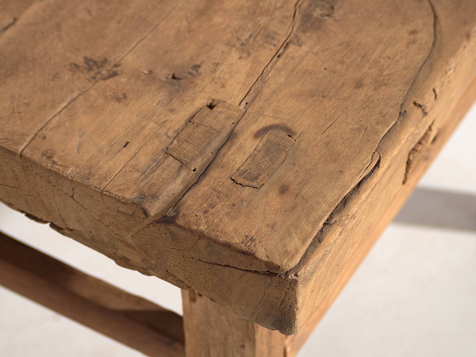 Antique square side table (c.1920) #9