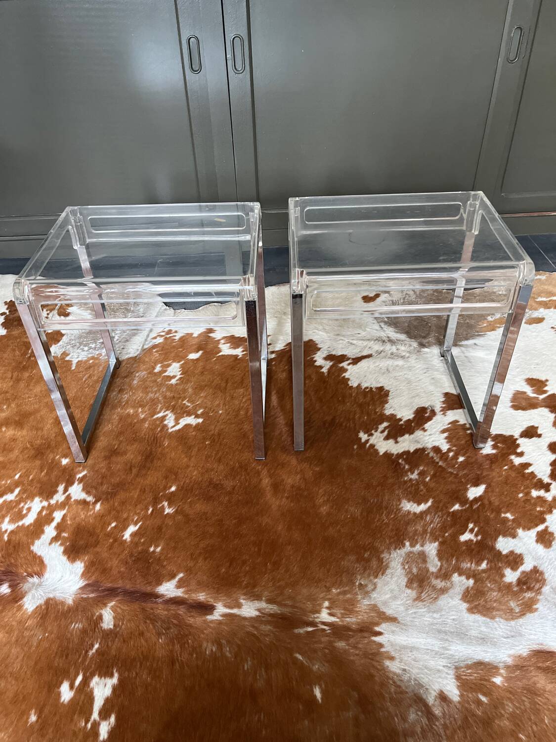 2 side tables by Marc Berthier