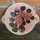 Old Plate VALLAURIS Polychrome Ceramic Flower Decor Vintage