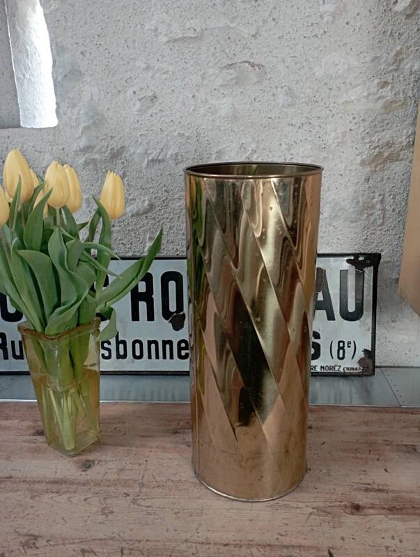 Vintage brass umbrella stand