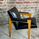 Armchair with vintage system 1950 in wood and imitation