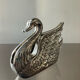 Vintage swan letter holder in silver metal