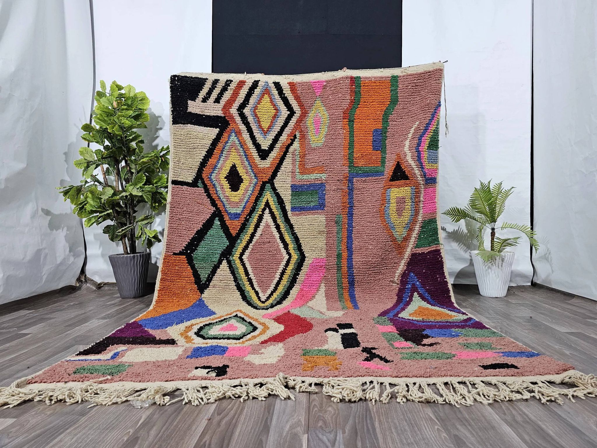 Tapis marocain en laine naturelle 3 x 2 m