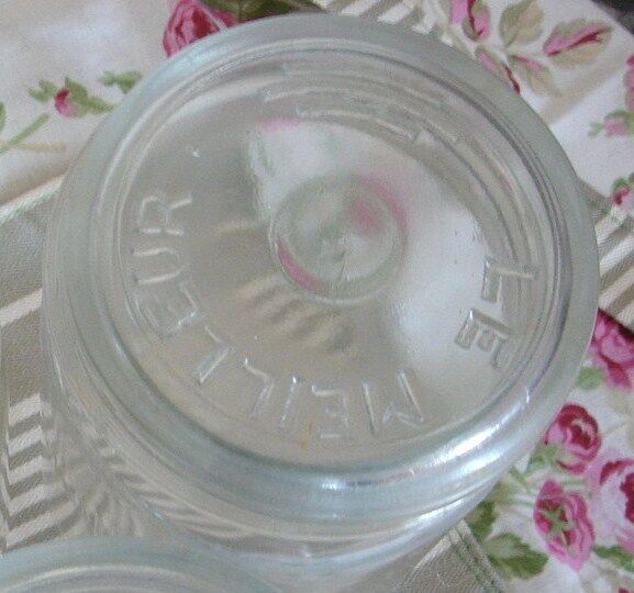 Lot 3 jars the best transparent glass 1 l cover