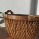 Vintage woven rattan basket - Traditional Asian wickerwork