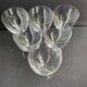 6 large glasses in light blown crystal