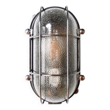 Old wall lamp in mesh hammered glass