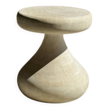 Pawn Bleach - Stool, side table, end table in solid mango wood