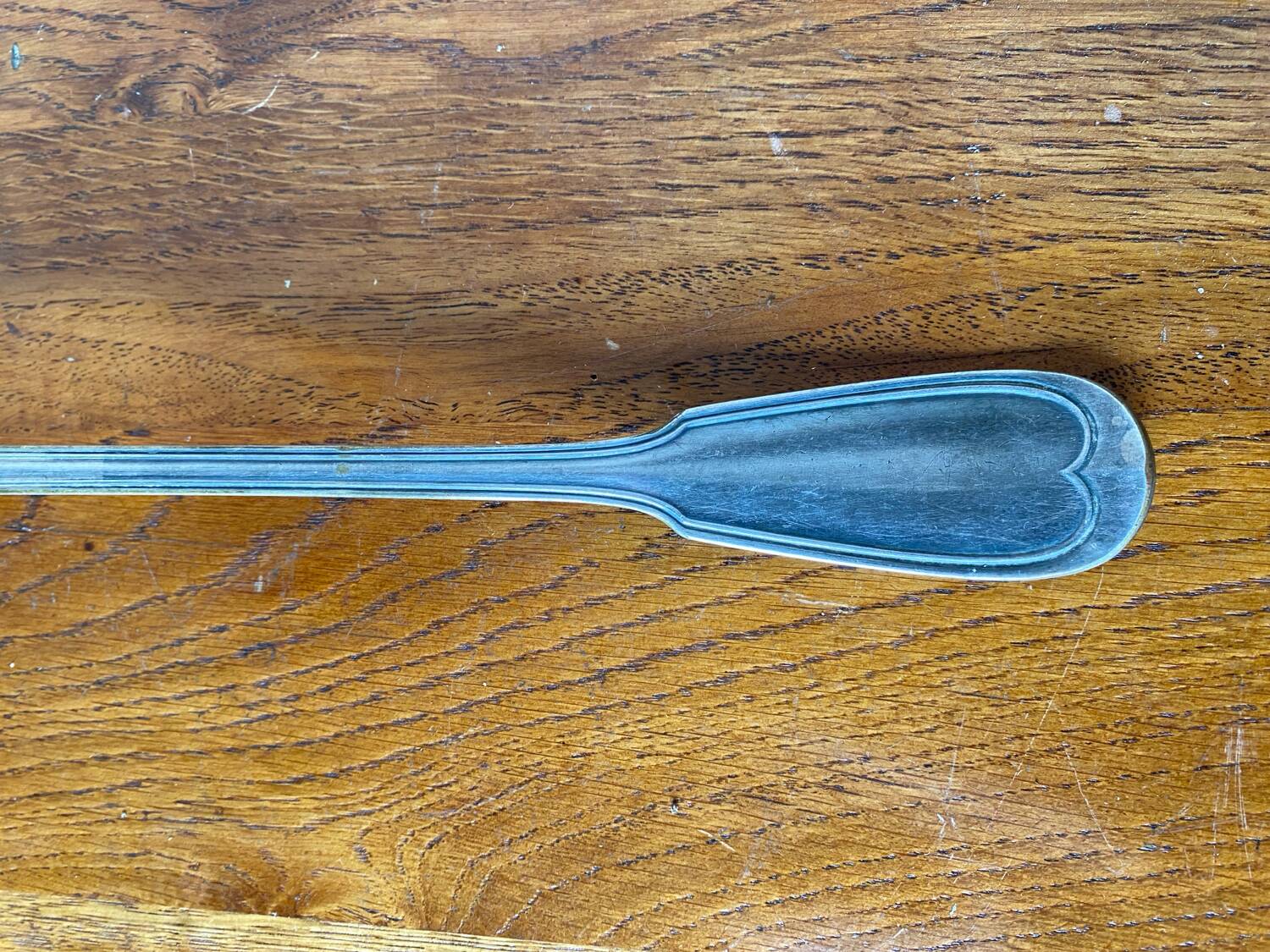 Old christofle goldsmith ladle silver metal #b343