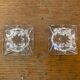 Pair of Antique Cut Arques Crystal Salt Cellars, Salt and Pepper Shakers, Vintage