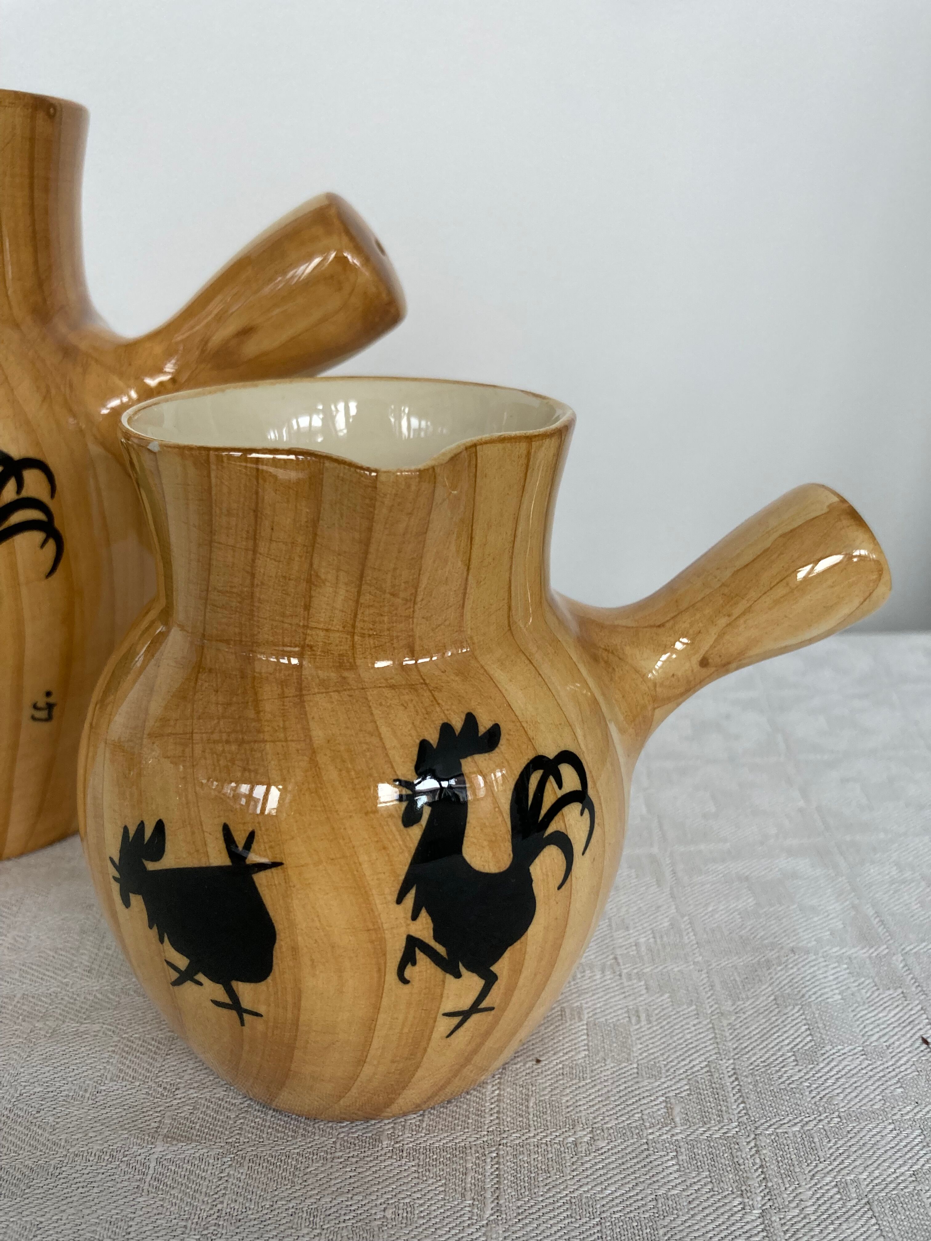 Pair of pitchers Grandjean Jourdan Vallauris 50s