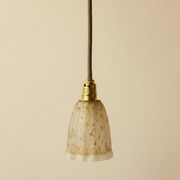 Suspension/pendant light with speckled glass vintage lampshade