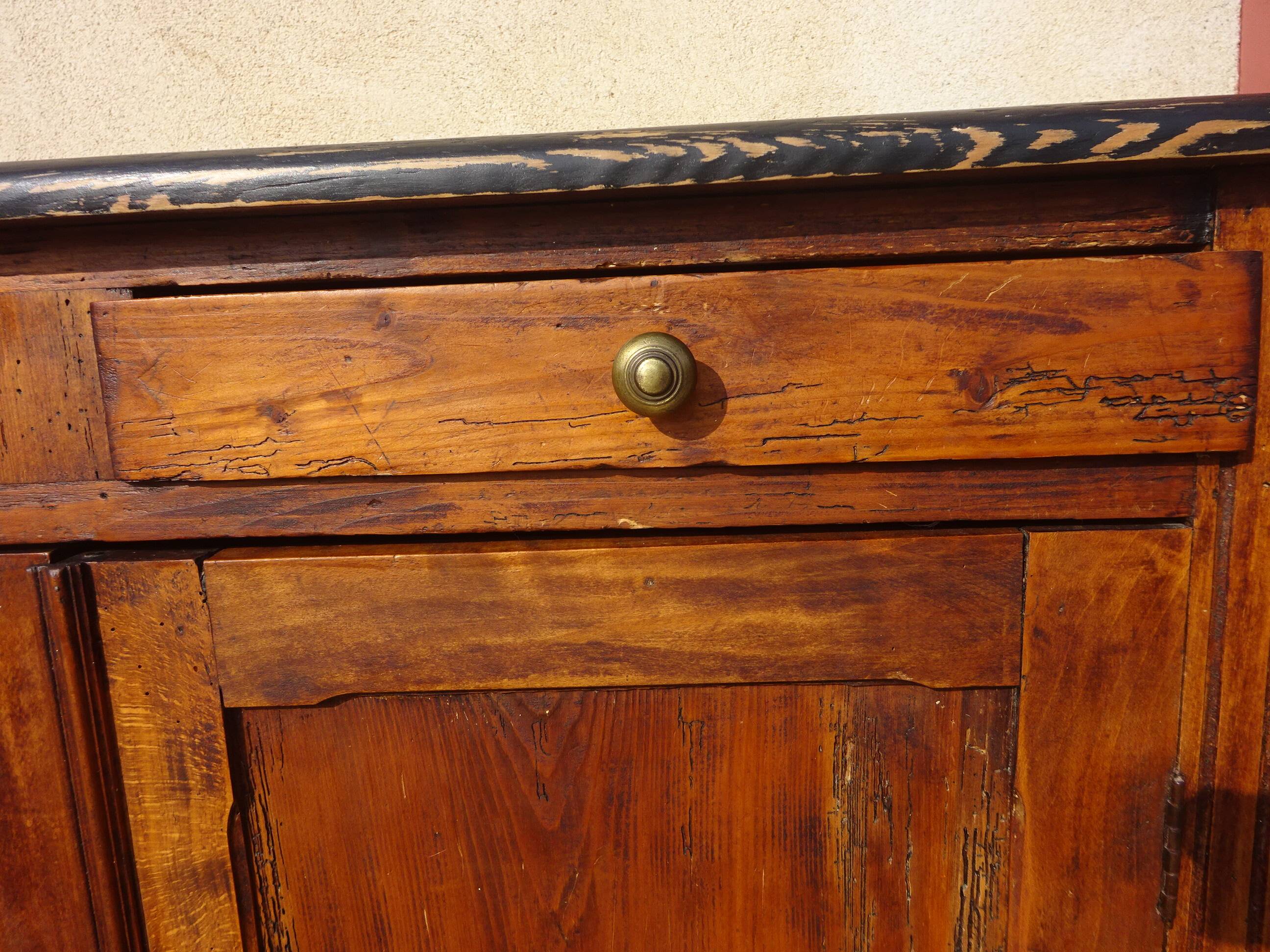 old Parisian pine sideboard