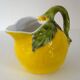 Pichet barbotine forme citron vintage