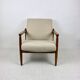 GFM-64 armchair, design by Edmund Homa from the 70s, beige boucle