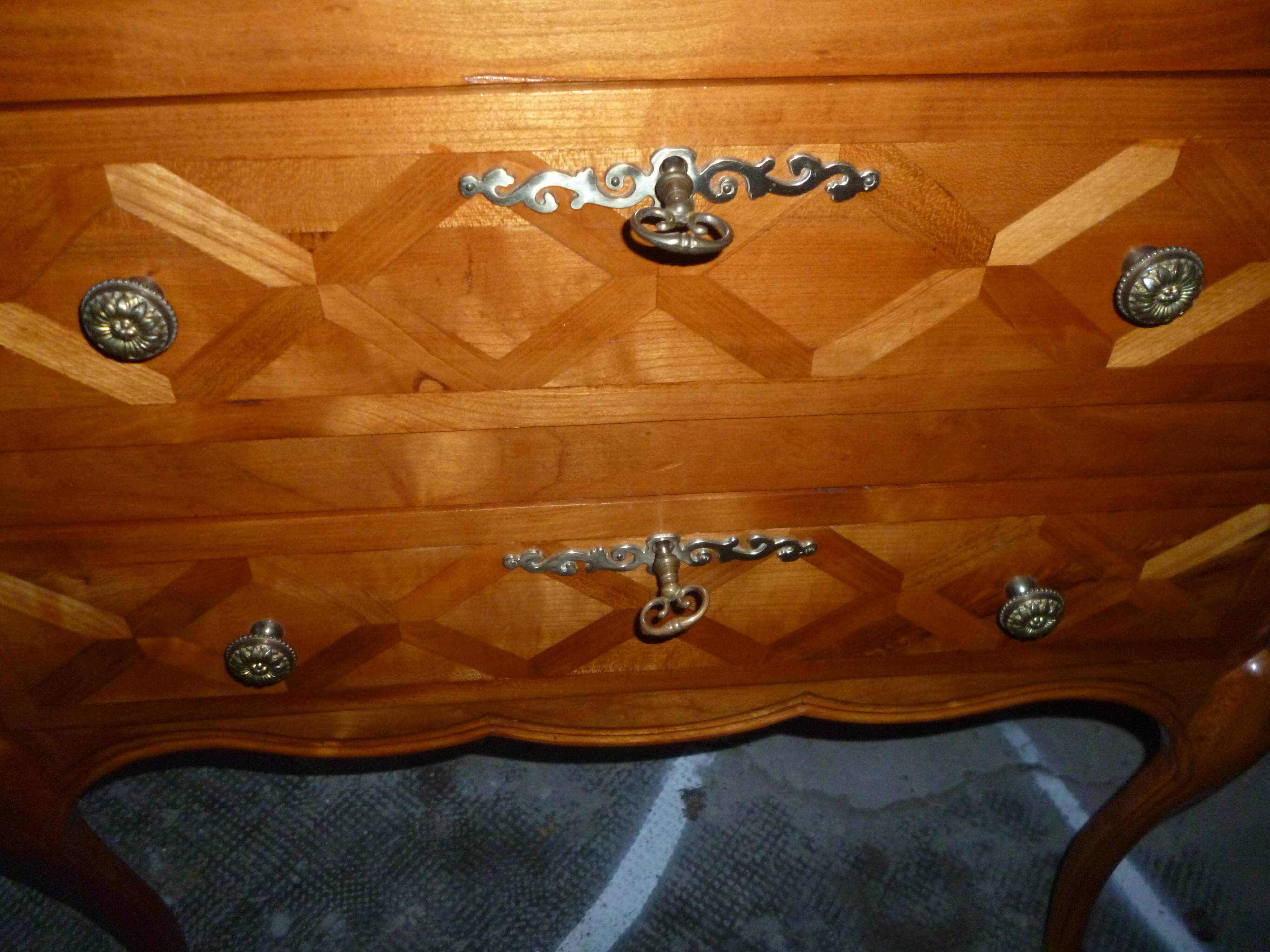 Louis XV style secretary in cherry wood