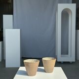 Lot de 2 tasses / mug en céramique indonésienne (mat brun)