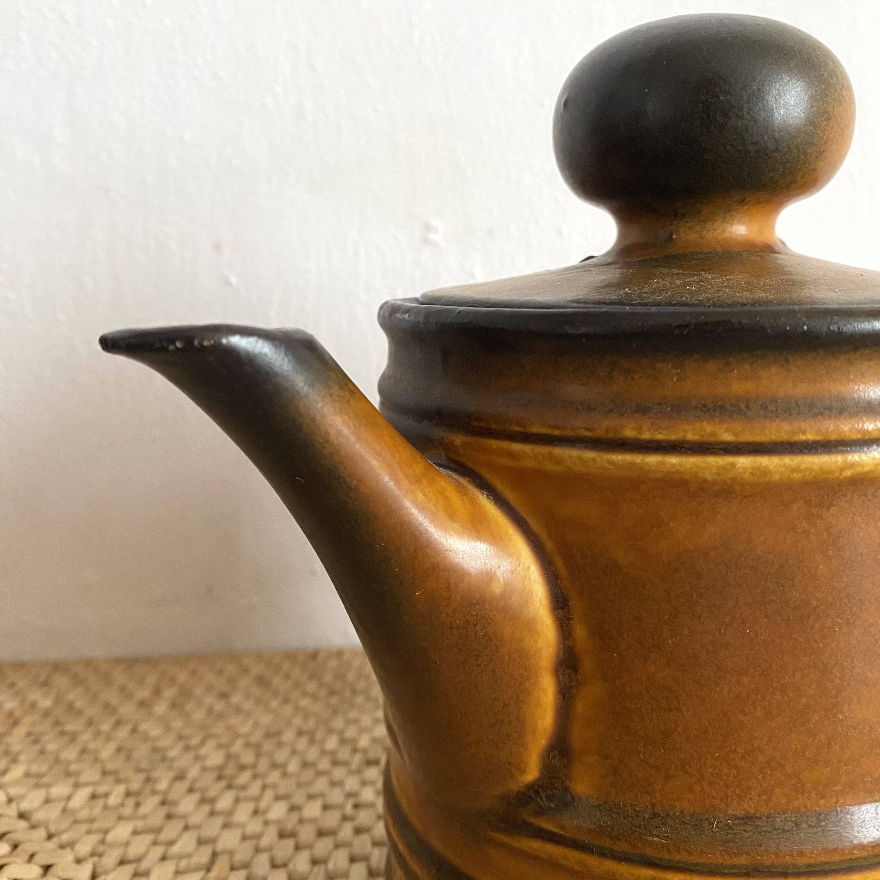 Glazed stoneware teapot from the 70s