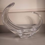 Crystal centerpiece — signed Cristal de Vannes — sculptural piece